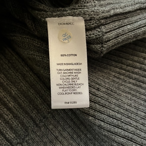 Express mens grey pullover 1/4 zip sweater - Picture 6 of 6